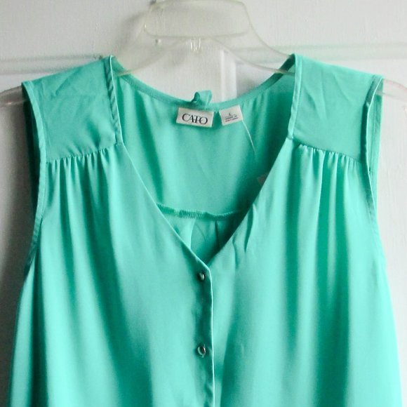 Cato Women's High-Lo Blouse with Tie Size: Large - Picture 3 of 7